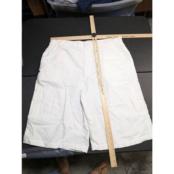 Blanc Du Nil Cotton White Shorts Chinos 2 side pockets Men's Size XXL - Picture 6 of 6